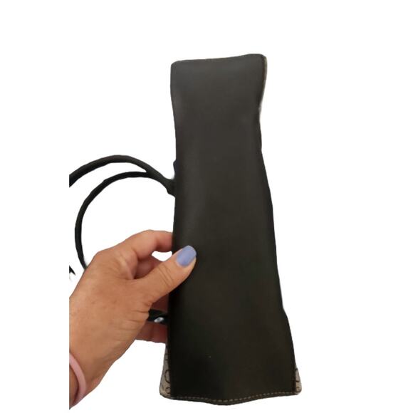 GUESS Black & Gray Monogram Tote Bag – Faux Leather - Picture 5 of 7